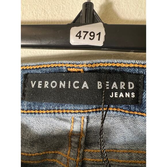 Veronica Beard Carolyn 10” Baby Boot Embroidered Jeans - Made in the USA - Picture 5 of 6